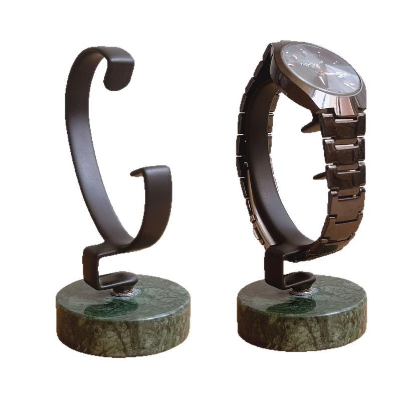 Jewelry And Watches Inc - Saat Standı, Mermer Tabanlı, Metal C