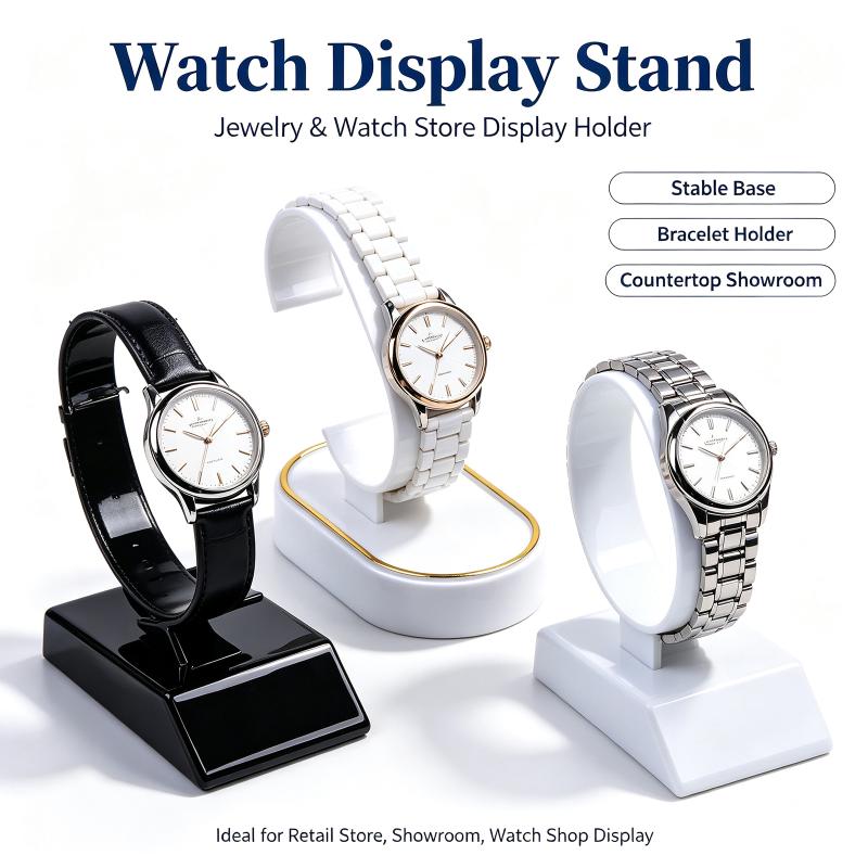 Jewelry And Watches Inc - C-Ring Saat Sergileme Standı, 2/4 Adet,
